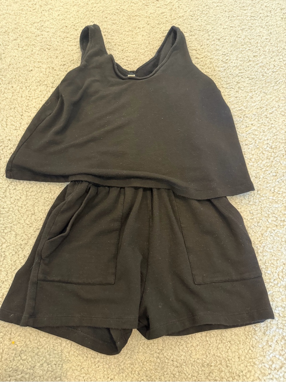 Monrow Black Knit Tank Top